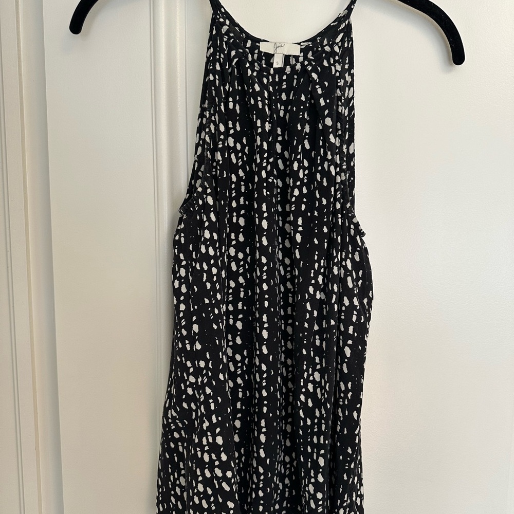 Joie Black and White Patterned Top